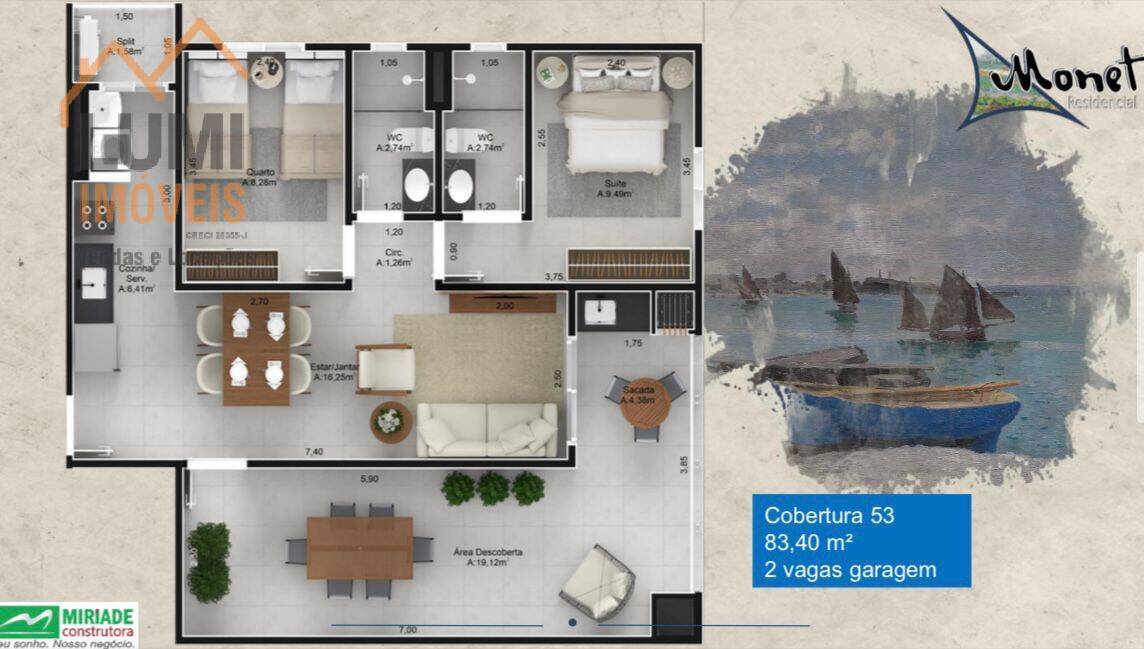 Apartamento Em construção Centro Residencial Monet - Parcelamento em 108X