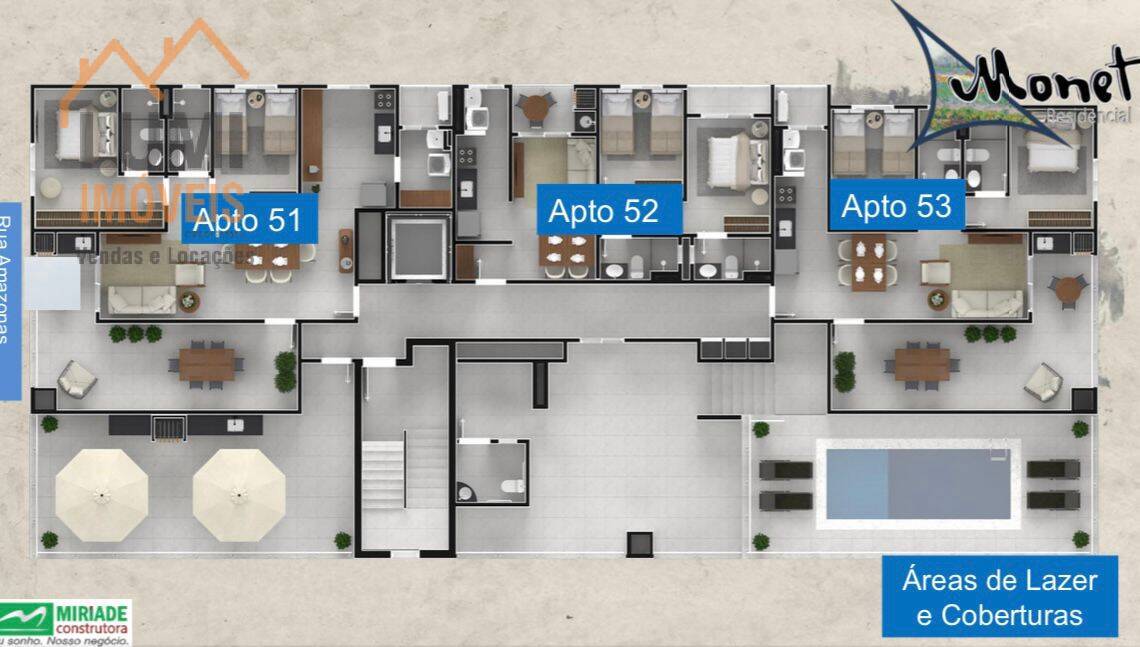 Apartamento Em construção Centro Residencial Monet - Parcelamento em 108X