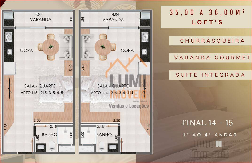 Lançamento na Praia Grande - COND KADOSH  a partir de $ 375.000 STUDIO