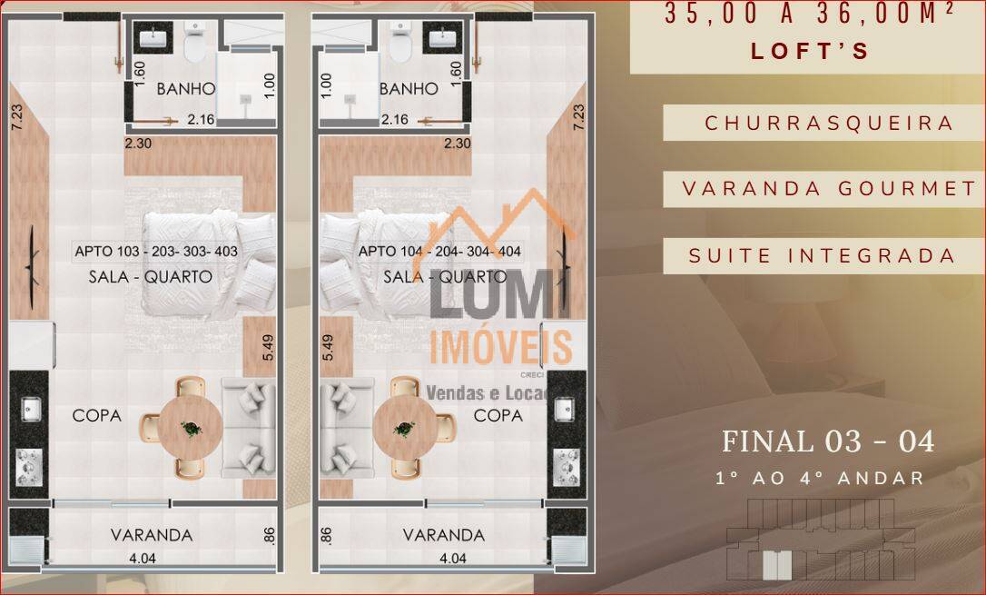 Lançamento na Praia Grande - COND KADOSH  a partir de $ 375.000 STUDIO