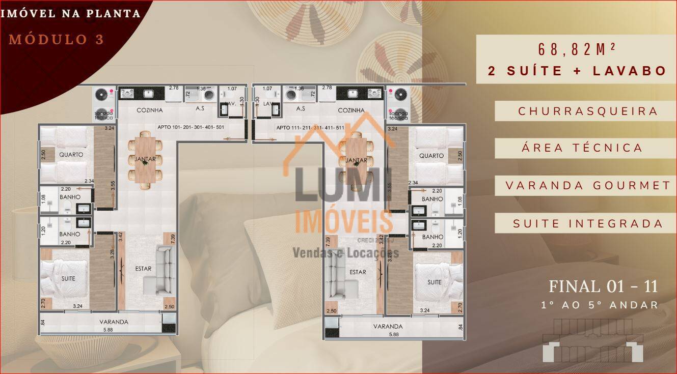 Lançamento na Praia Grande - COND KADOSH  a partir de $ 375.000 STUDIO