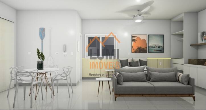 Studio Novo Pronto mobiliado e decorado no Perequê-Açú
